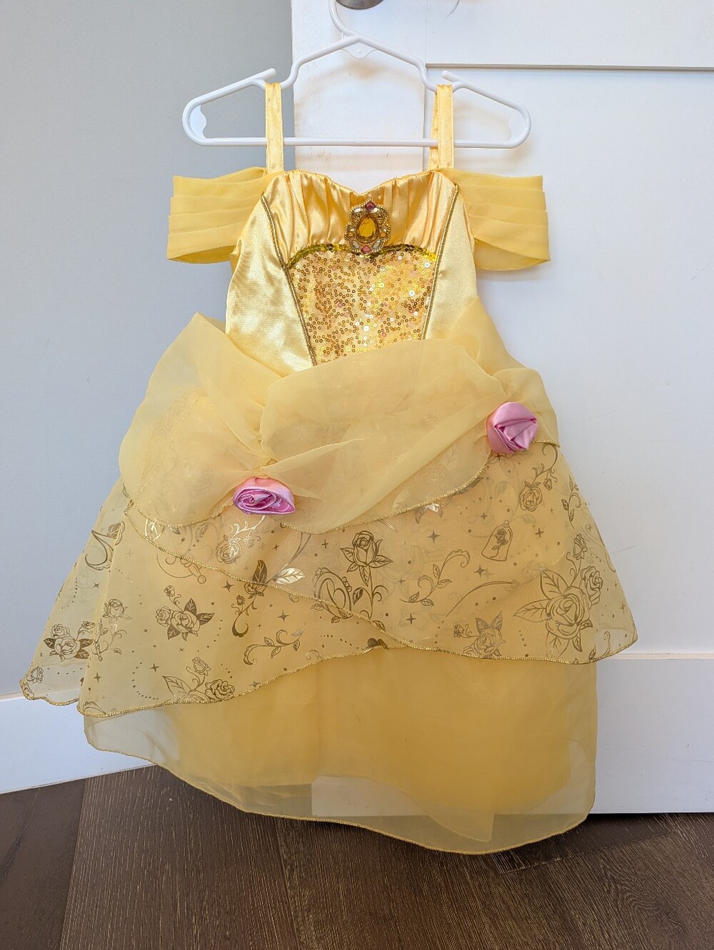 Disney Belle Costume - Size 4- Yellow Princess Ball Gown Kids